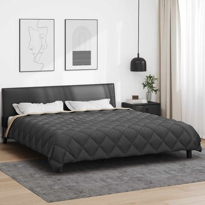 Winter Duvet Anthracite and Taupe 240 x 260 cm Microfiber