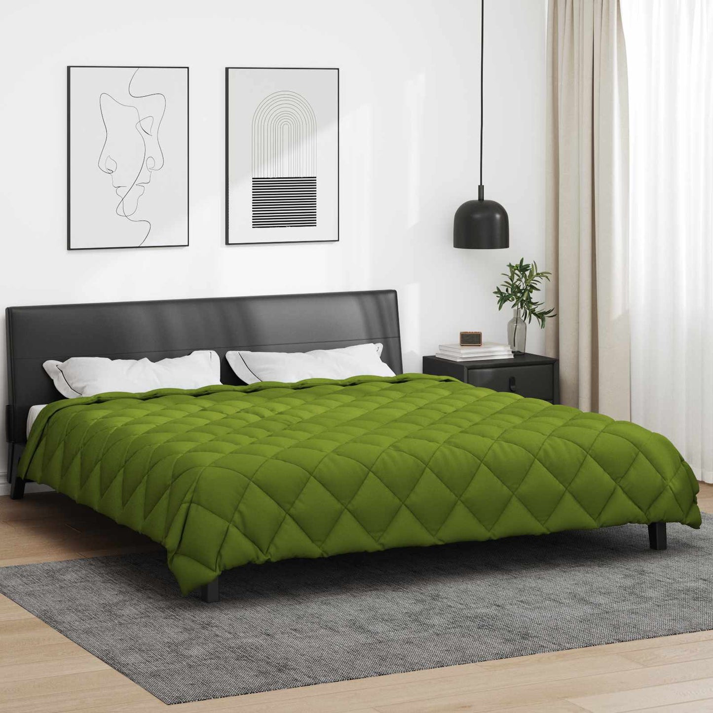 Winter Duvet Green 200 x 200 cm Microfiber