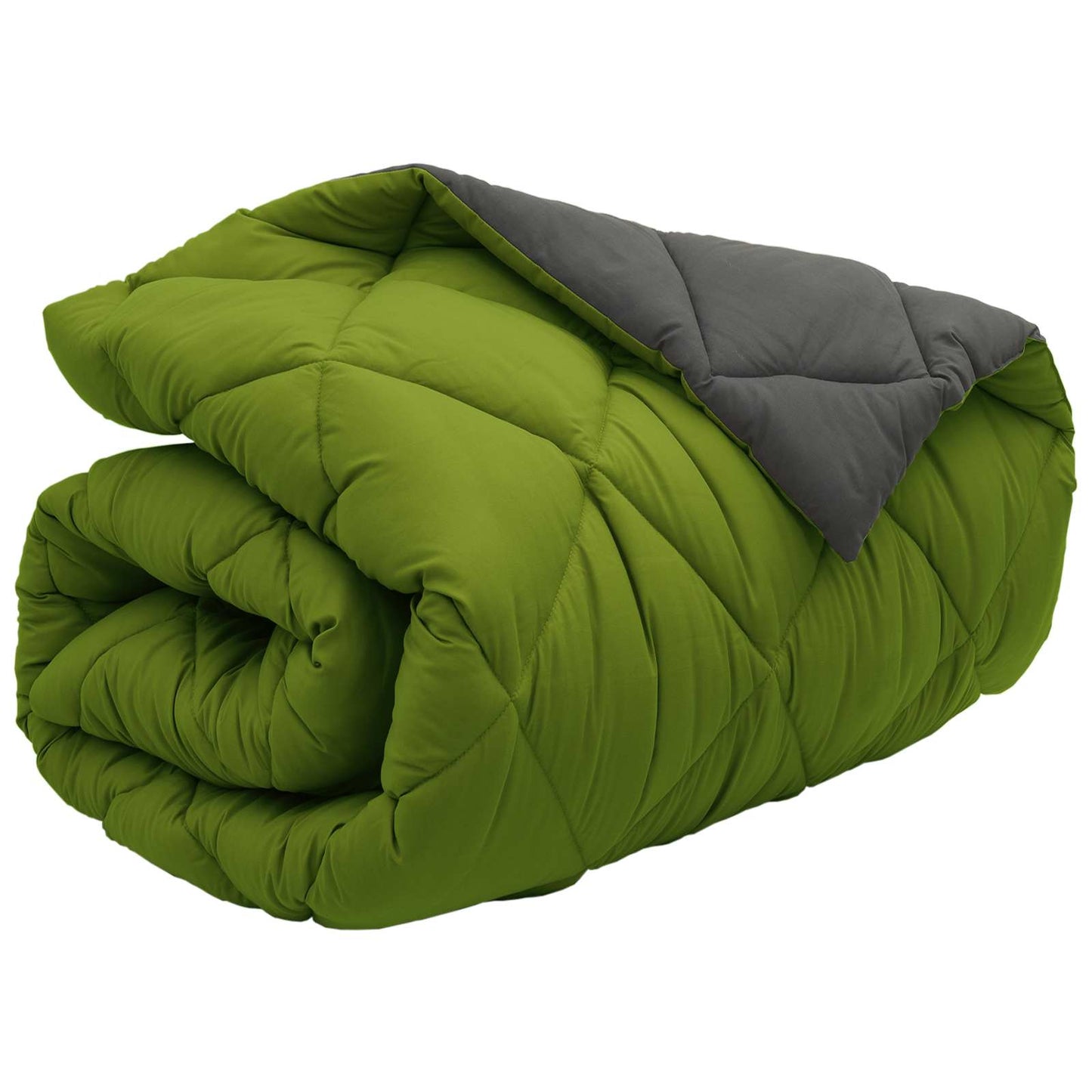 Winter Duvet Green and Anthracite 140 x 200 cm Microfiber