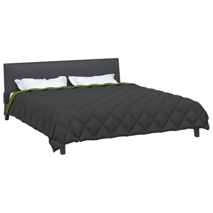 Winter Duvet Green and Anthracite 220 x 260 cm Microfiber