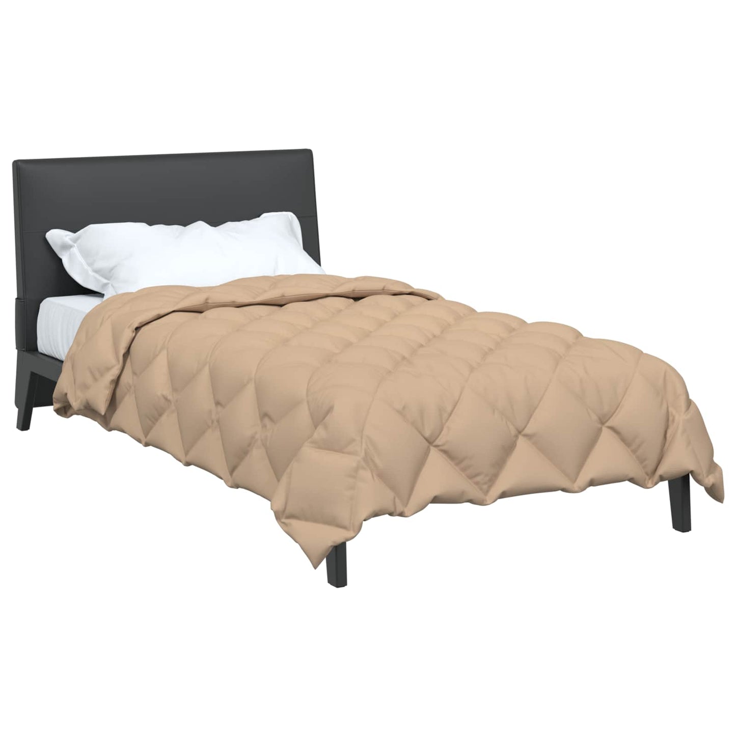 Winter Duvet Taupe 135 x 200 cm Microfiber