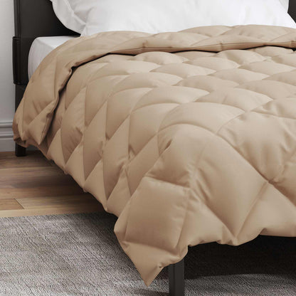 Winter Duvet Taupe 140 x 200 cm Microfiber