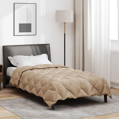 Winter Duvet Taupe 140 x 200 cm Microfiber