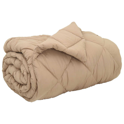 Winter Duvet Taupe 140 x 200 cm Microfiber