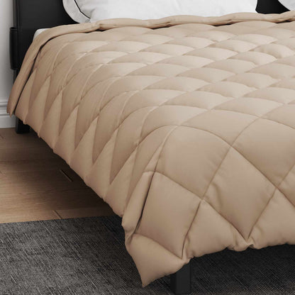 Winter Duvet Taupe 200 x 200 cm Microfiber