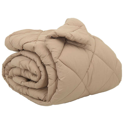 Winter Duvet Taupe 200 x 200 cm Microfiber