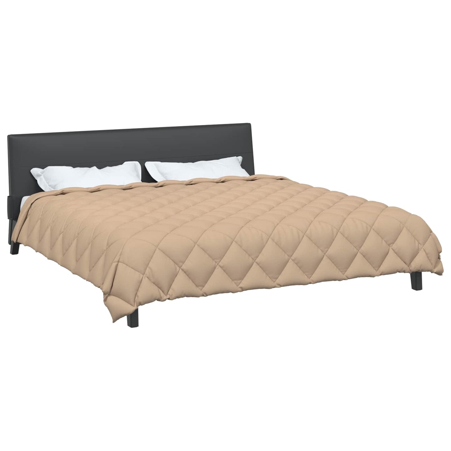 Winter Duvet Taupe 200 x 200 cm Microfiber