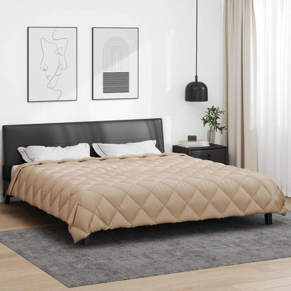Winter Duvet Taupe 220 x 260 cm Microfiber