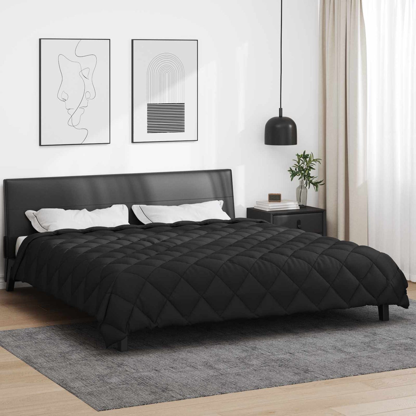 Winter Duvet Black 200 x 220 cm Microfiber