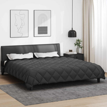 Winter Duvet Black and Anthracite 200 x 200 cm Microfiber