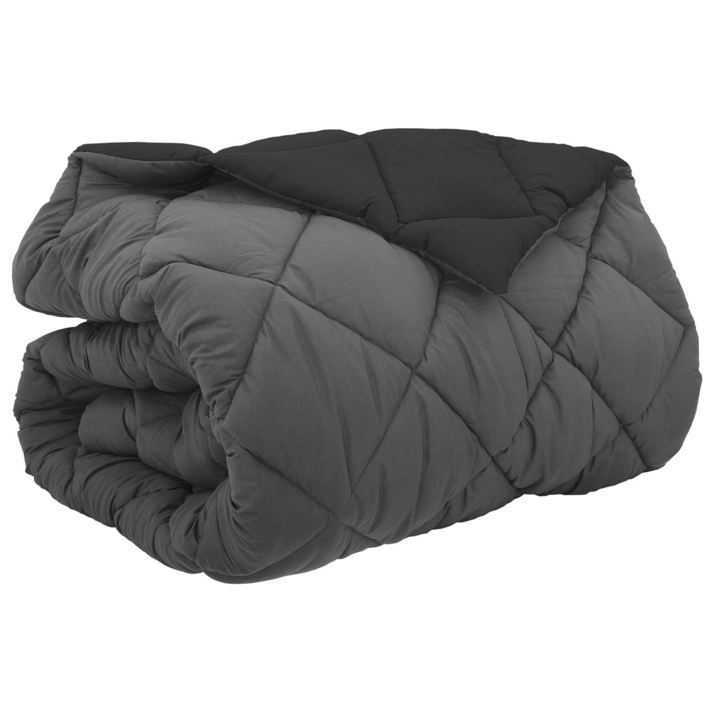 Winter Duvet Black and Anthracite 200 x 240 cm Microfiber