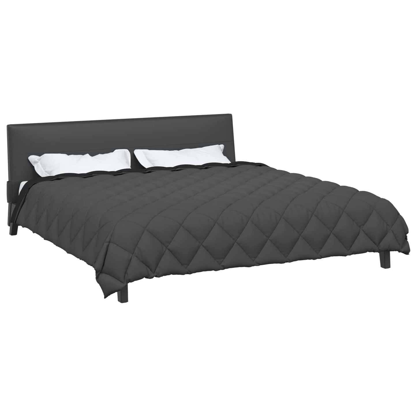 Winter Duvet Black and Anthracite 220 x 260 cm Microfiber