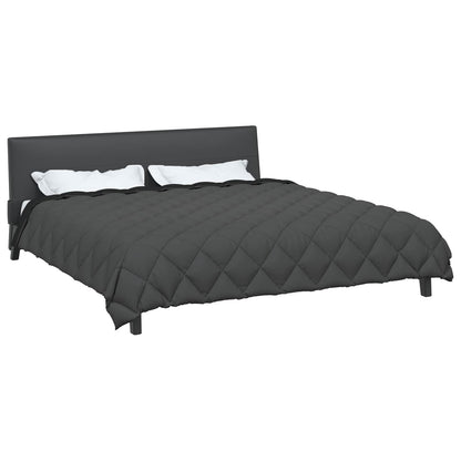 Winter Duvet Black and Anthracite 220 x 260 cm Microfiber