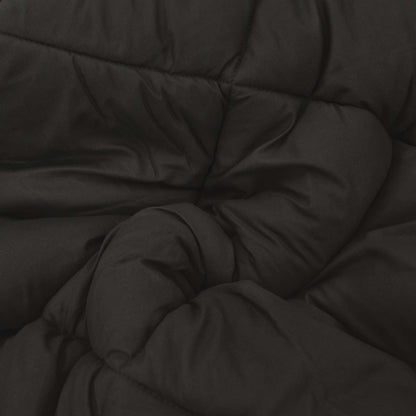 Winter Duvet Black and Taupe 135 x 200 cm Microfiber