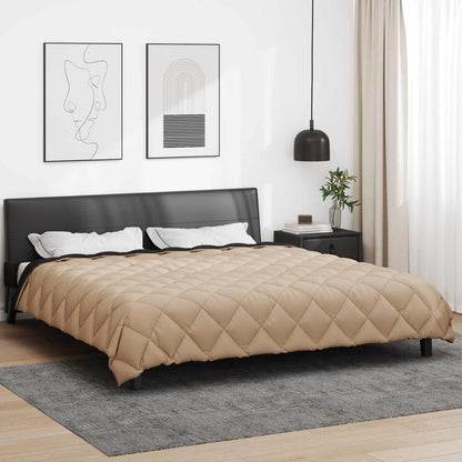 Winter Duvet Black and Taupe 220 x 260 cm Microfiber