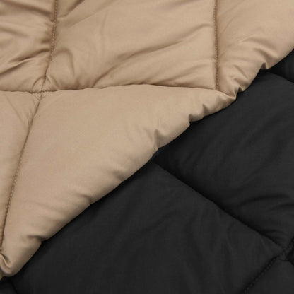 Winter Duvet Black and Taupe 240 x 260 cm Microfiber