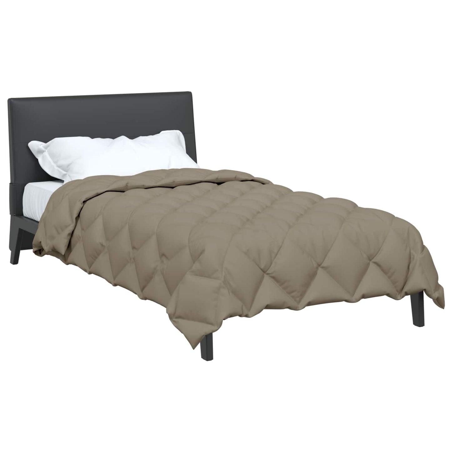Winter Duvet Light Grey 135 x 200 cm Microfiber