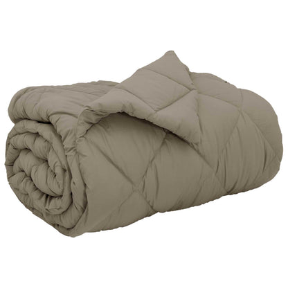 Winter Duvet Light Grey 135 x 220 cm Microfiber