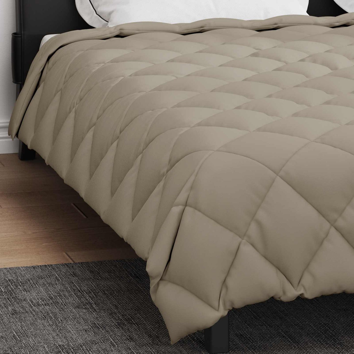 Winter Duvet Light Grey 200 x 220 cm Microfiber