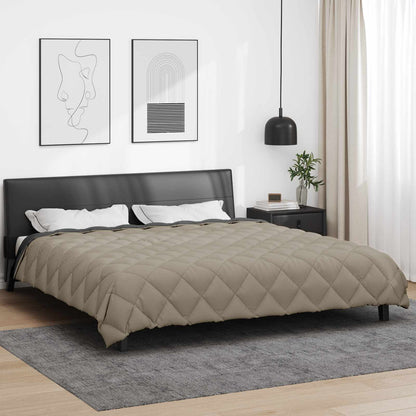 Winter Duvet Light Grey and Anthracite 200 x 240 cm Microfiber