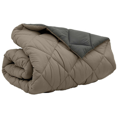 Winter Duvet Light Grey and Anthracite 200 x 240 cm Microfiber