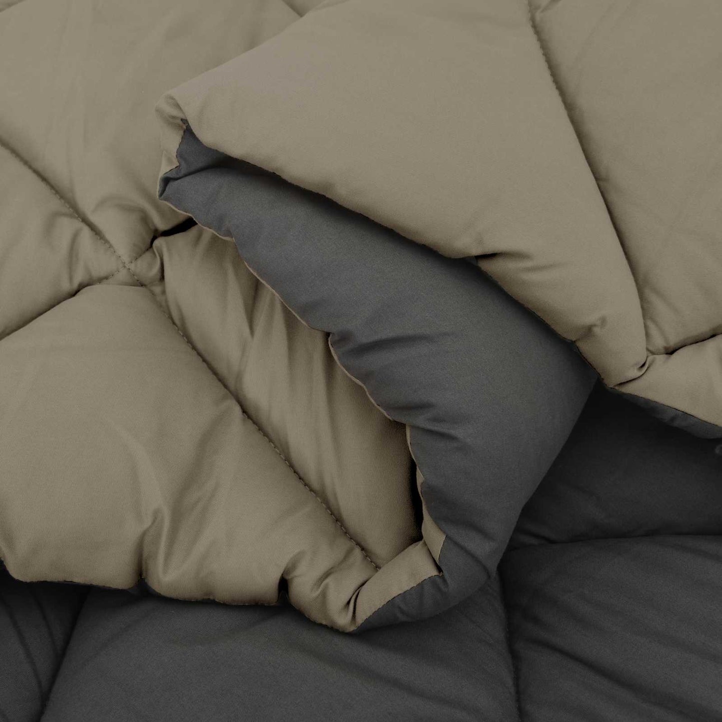 Winter Duvet Light Grey and Anthracite 140 x 220 cm Microfiber