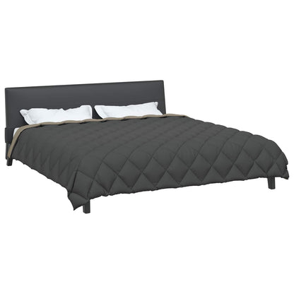 Winter Duvet Light Grey and Anthracite 220 x 260 cm Microfiber