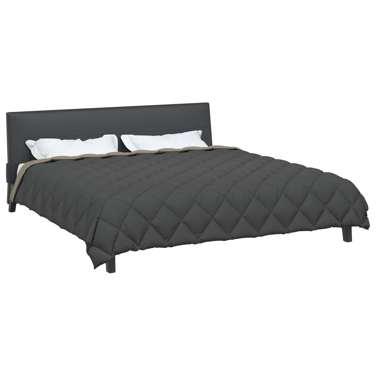 Winter Duvet Light Grey and Anthracite 240 x 260 cm Microfiber