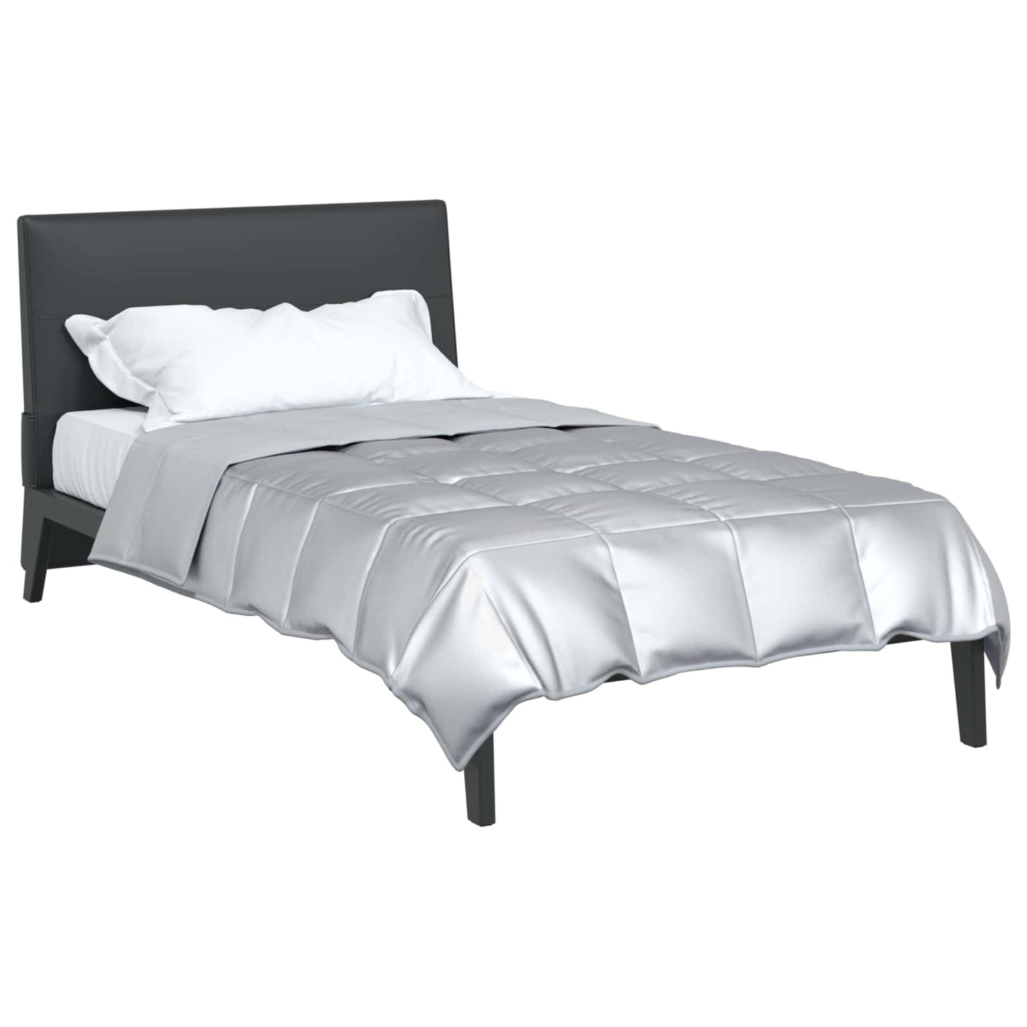 Summer Duvet Silver 155 x 220 cm Satin and Microfiber