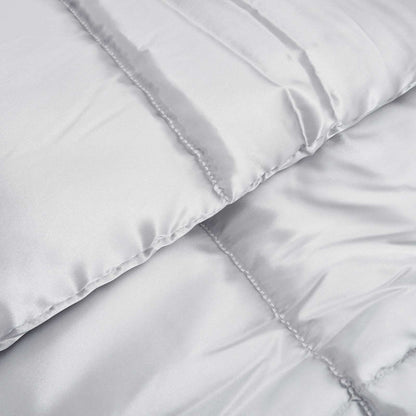 Summer Duvet Silver 220 x 260 cm Satin and Microfiber