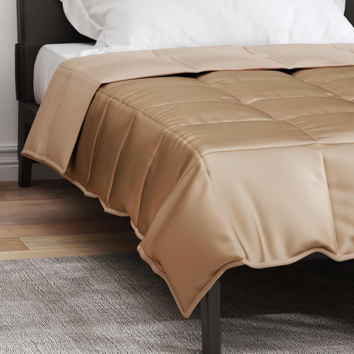 Full Year Duvet Gold 155 x 220 cm Satin and Microfiber