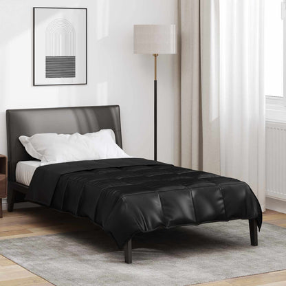 Full Year Duvet Black 135 x 200 cm Satin and Microfiber