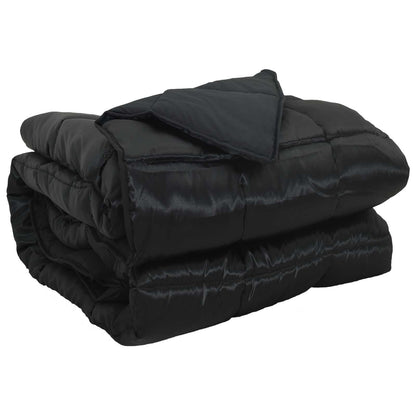 Full Year Duvet Black 200 x 200 cm Satin and Microfiber