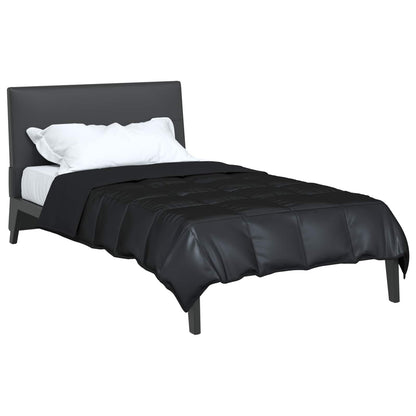 Full Year Duvet Black 140 x 220 cm Satin and Microfiber