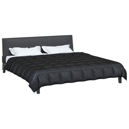 Full Year Duvet Black 220 x 240 cm Satin and Microfiber