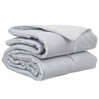 Full Year Duvet Silver 135 x 200 cm Satin and Microfiber