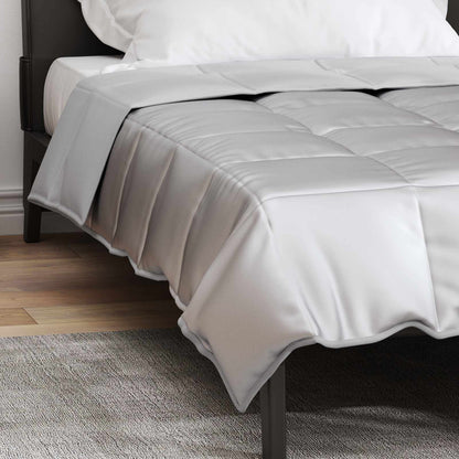 Full Year Duvet Silver 135 x 220 cm Satin and Microfiber