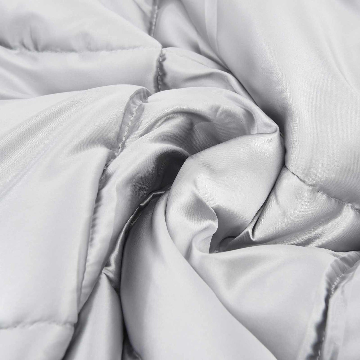 Full Year Duvet Silver 220 x 260 cm Satin and Microfiber