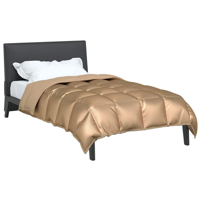 Winter Duvet Gold 135 x 220 cm Satin and Microfiber