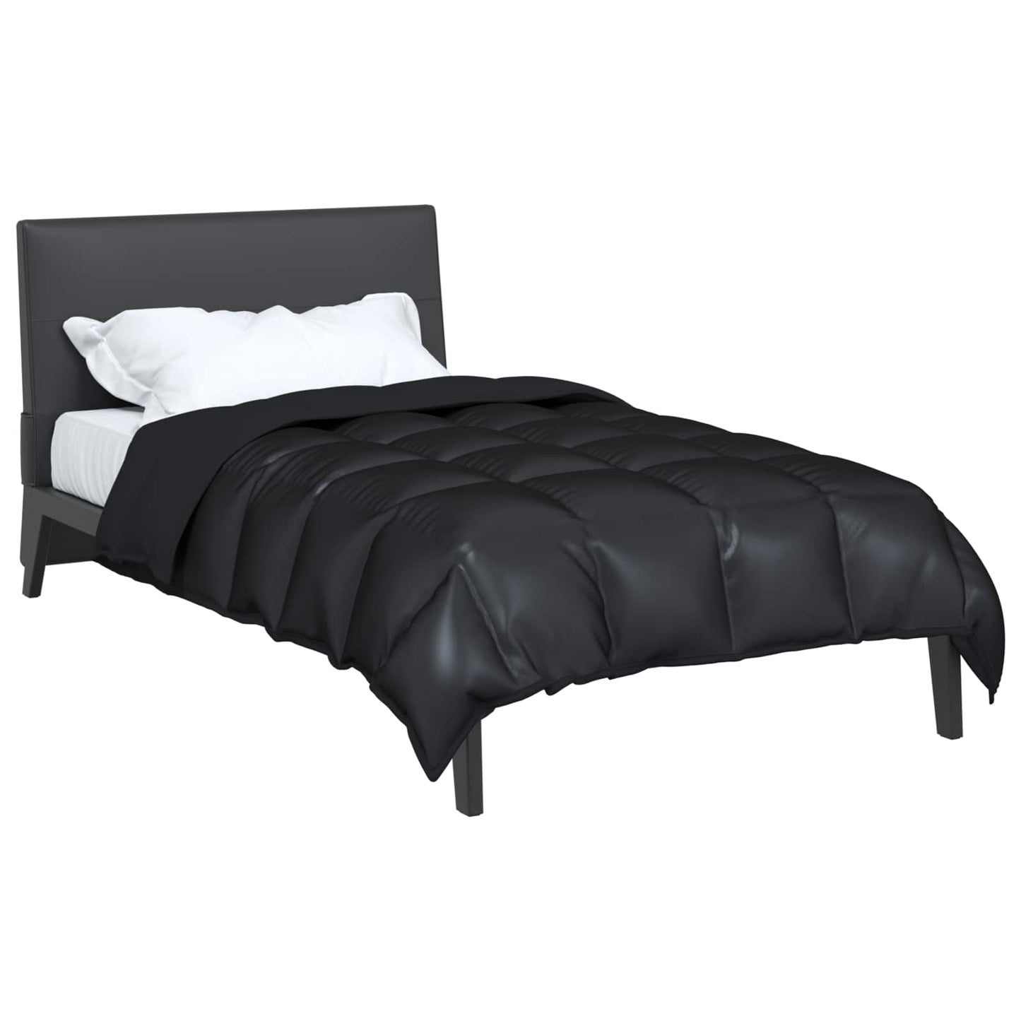 Winter Duvet Black 140 x 200 cm Satin and Microfiber