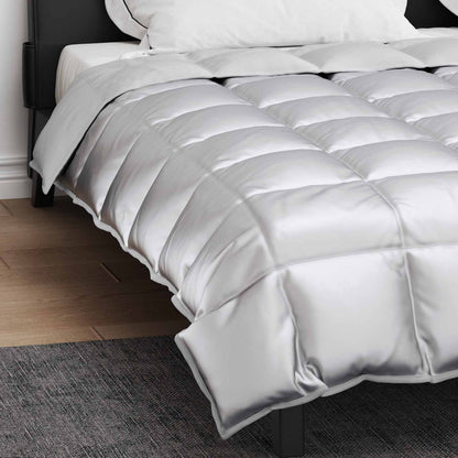 Winter Duvet Silver 200 x 240 cm Satin and Microfiber