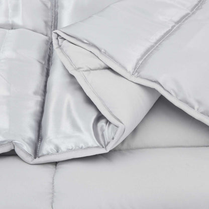 Winter Duvet Silver 140 x 220 cm Satin and Microfiber