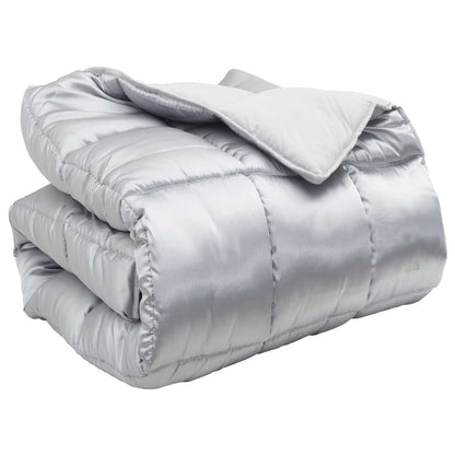Winter Duvet Silver 140 x 220 cm Satin and Microfiber