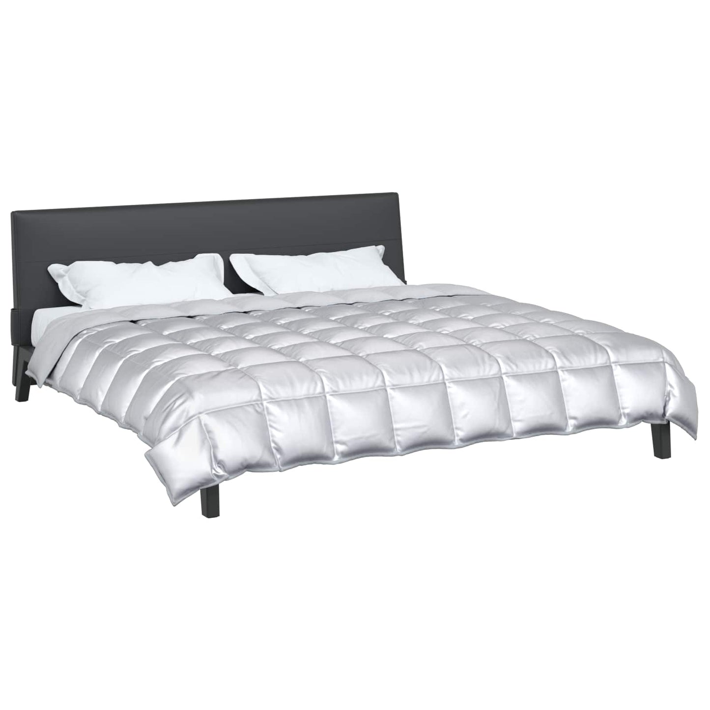Winter Duvet Silver 200 x 220 cm Satin and Microfiber