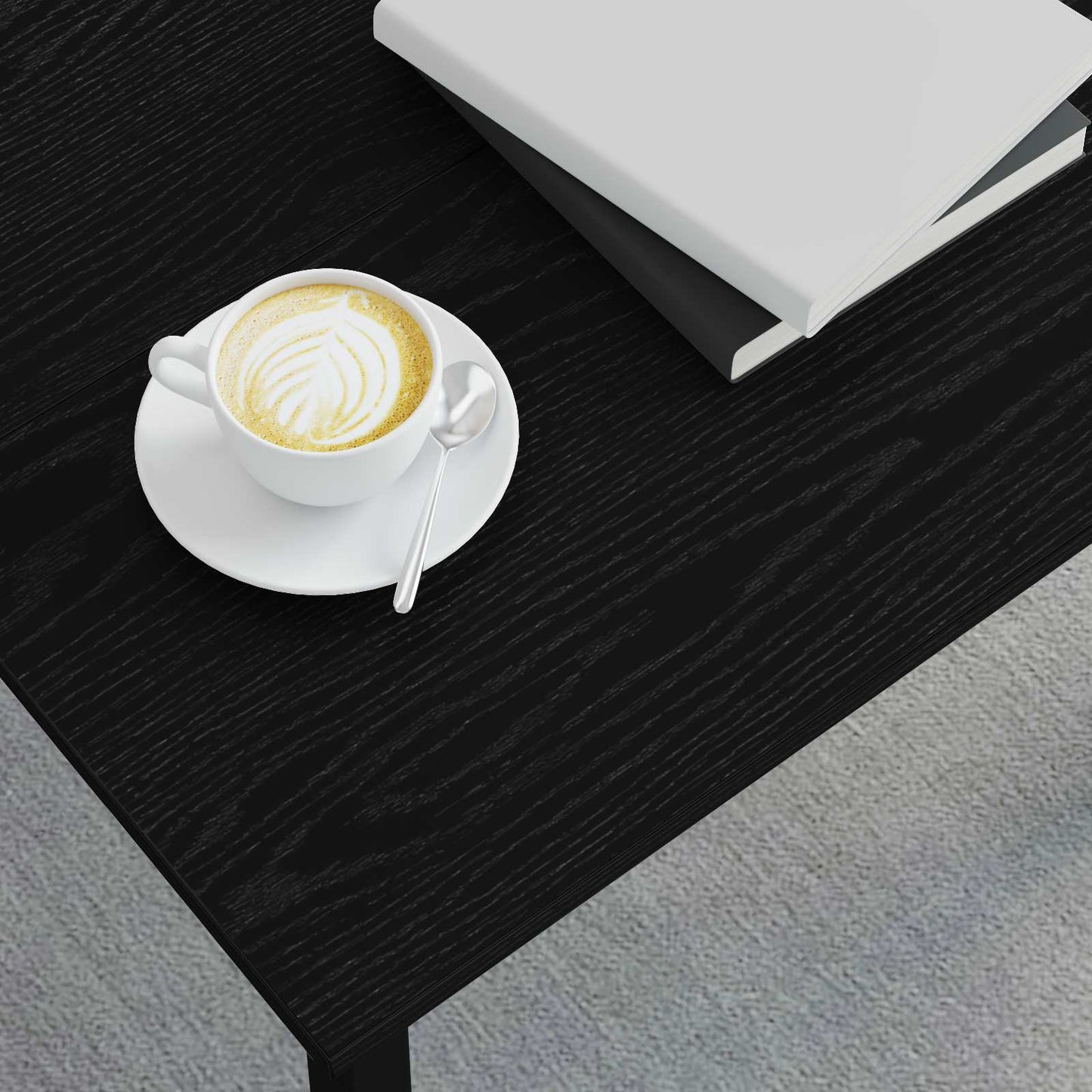Coffee Table Black Oak 60 x 60 x 36 cm Engineered Wood