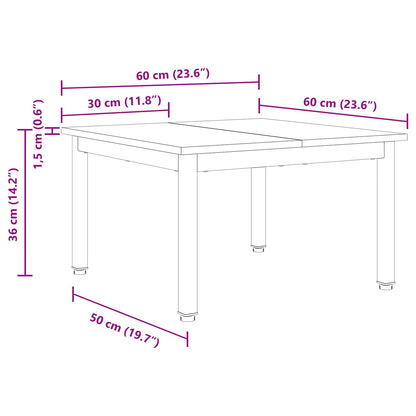 Coffee Table Grey Sonoma 60 x 60 x 36 cm Engineered Wood