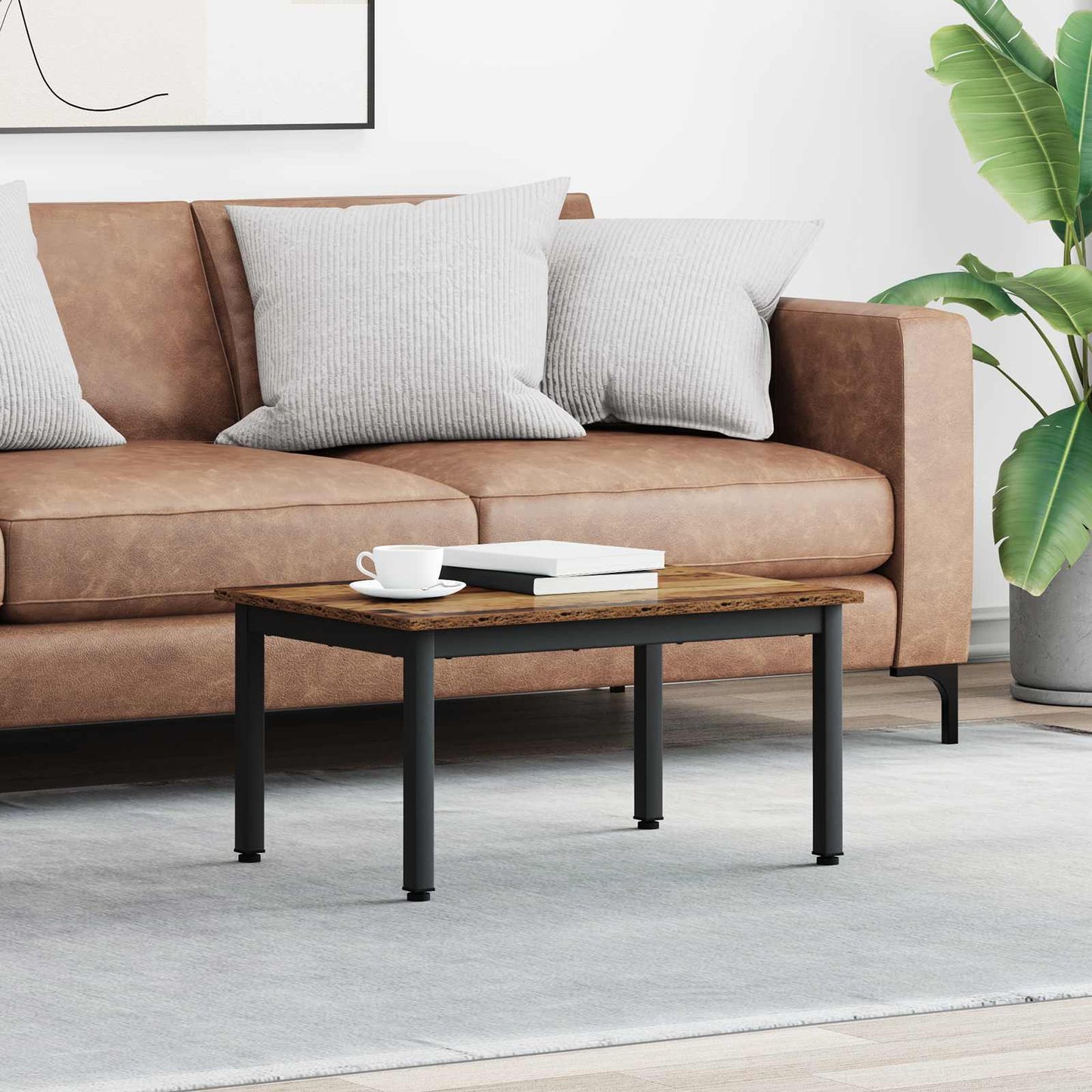 Coffee Table Old Wood 70 x 50 x 36 cm Engineered Wood