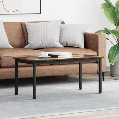 Coffee Table Smoke Oak 100 x 50 x 45 cm Engineered Wood