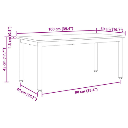 Coffee Table Grey Sonoma 100 x 50 x 45 cm Engineered Wood