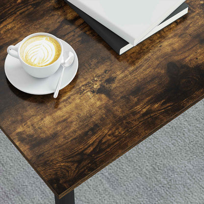 Coffee Table Smoke Oak 80 x 80 x 45 cm Engineered Wood